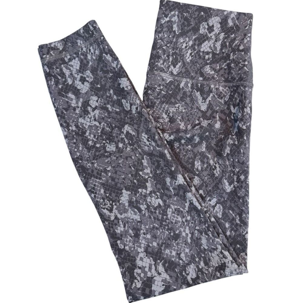 Lululemon Align Leggings Size 6 Nulu Snakeskin Grey Lunar Rock